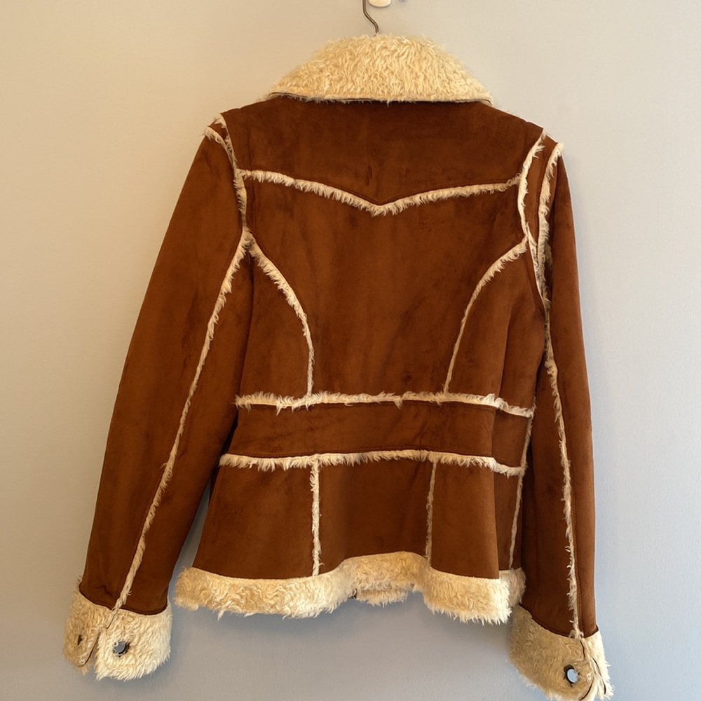 NWOT Regent Toffee Faux Suede Coat - Picture 2 of 15